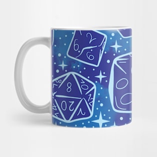 Dungeons and Dragons Dice Pattern | Blue DnD D20 Master Mug